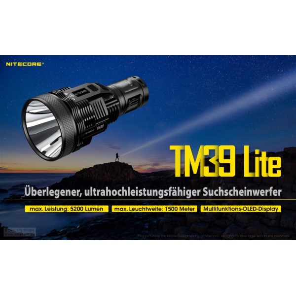 Nitecore TM39 Lite - 5200 Lumen - ohne Akkus !